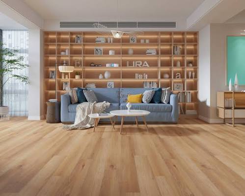 Vinyl plank flooring in a modern Dubai interior